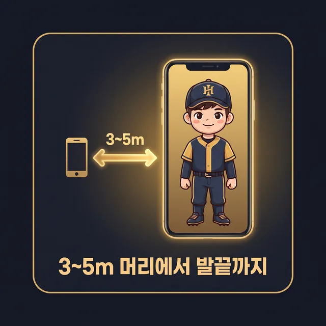 3~5m 머리에서 발끝까지